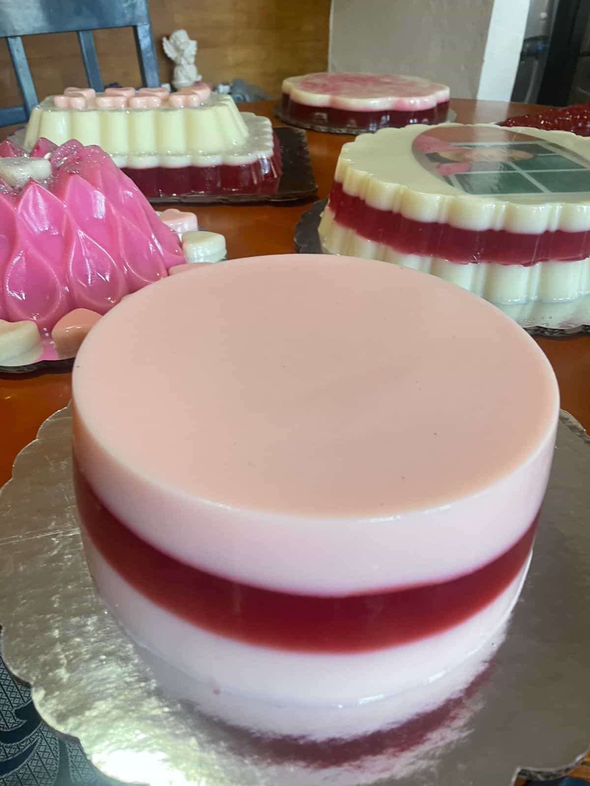 Gelatina de tres sabores